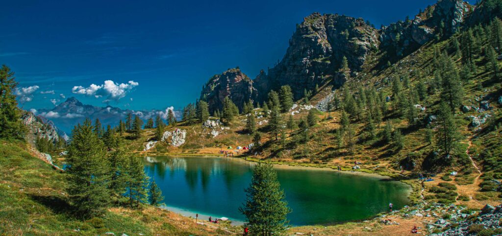 Foto di un percorso di trekking in Piemonte